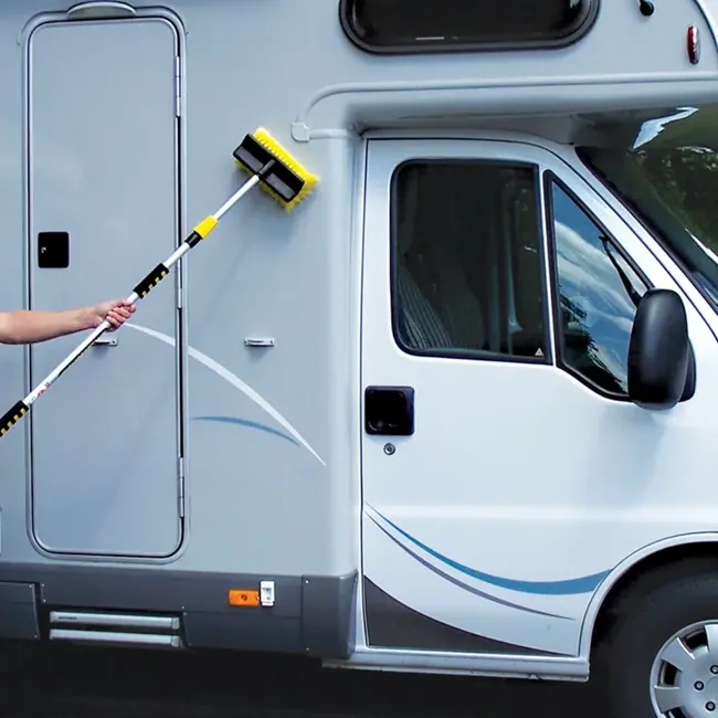 ProPlus Borstelkop voor telescopische wasborstels - Veilig en multifunctioneel - Zwart/Geel