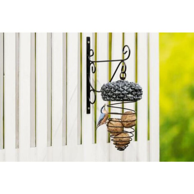 Lifetime Metalen vetbolhouder - spiraalvormig design - Ø 13,5 x 24 cm - weerbestendig en stijlvol