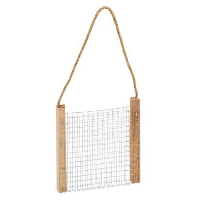 Lifetime Vogelvoeder - Rustiek Hout & Metaal - Lichtgewicht - 16x16 cm