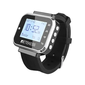 Retekess Zwart horloge oproepsysteem - multifunctioneel en draadloos