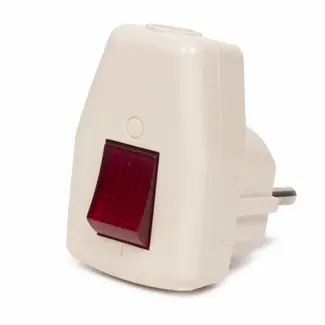 Benson Haakse randaarde stekker - met aan/uit schakelaar - verlicht - 16A - 230V - 3500W