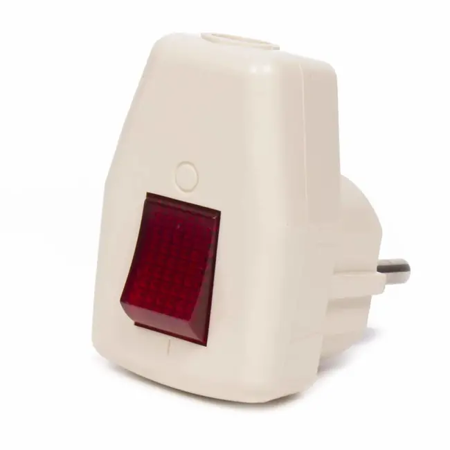 Benson Haakse randaarde stekker - met aan/uit schakelaar - verlicht - 16A - 230V - 3500W