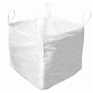Silverline Bulkzak 1 m3 - wit polypropyleen - 1 ton draagvermogen - openstaande hijsogen - voor bouw en industrie