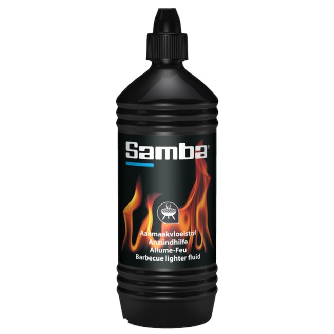 Samba Aanmaakvloeistof 1 liter - Veilig & Geurloos voor Barbecue en Haard