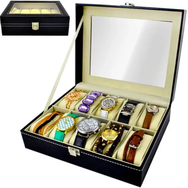 Ruhhy Horloge- en Sieradenorganizer - Stijlvolle Opberging met 10 Vakken