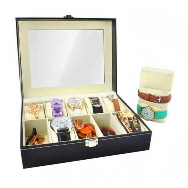 Ruhhy Horloge- en Sieradenorganizer - Stijlvolle Opberging met 10 Vakken