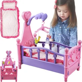 Ruhhy Poppenbed met Karousel - Een Droombed voor Elke Pop