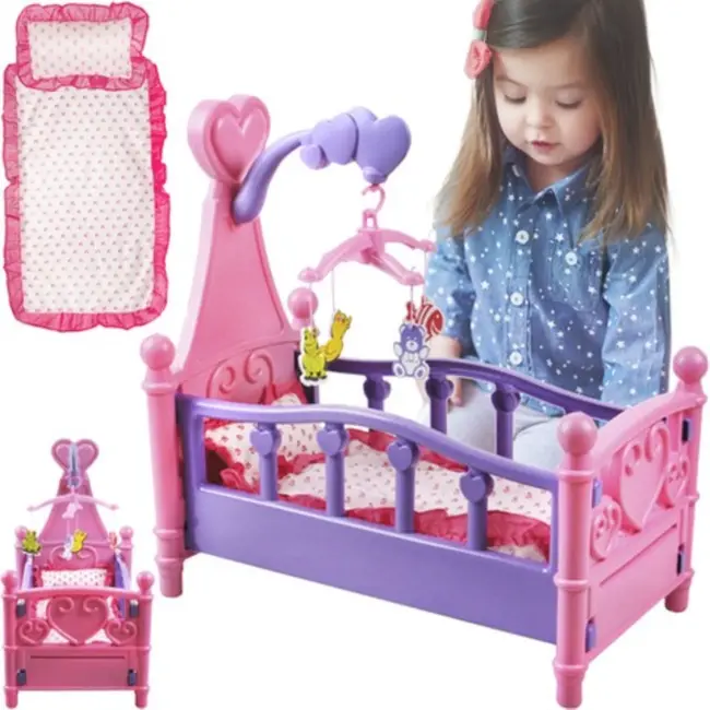 Ruhhy Poppenbed met Karousel - Een Droombed voor Elke Pop