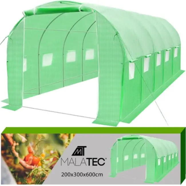 Malatec Tuinfolietunnel 6x3x2m - Creëer het Ideale Klimaat voor Uw Planten