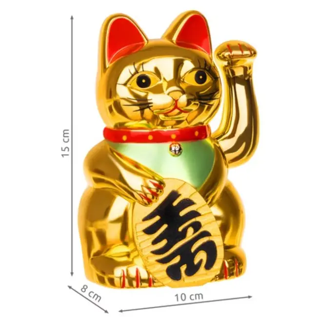 Ruhhy Geluks Kat - Gouden Maneki-neko - Beweging - Welvaart en Geluk