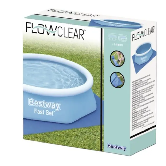 Bestway Ondermat voor Zwembad 274x274 cm - Blauw - Beschermend en Isolerend