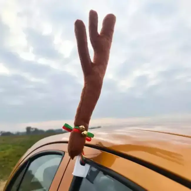 Xtrobb Kerst Auto Decoratie Set - Rendiergeweien en Rode Neus - Feestelijk en Opvallend