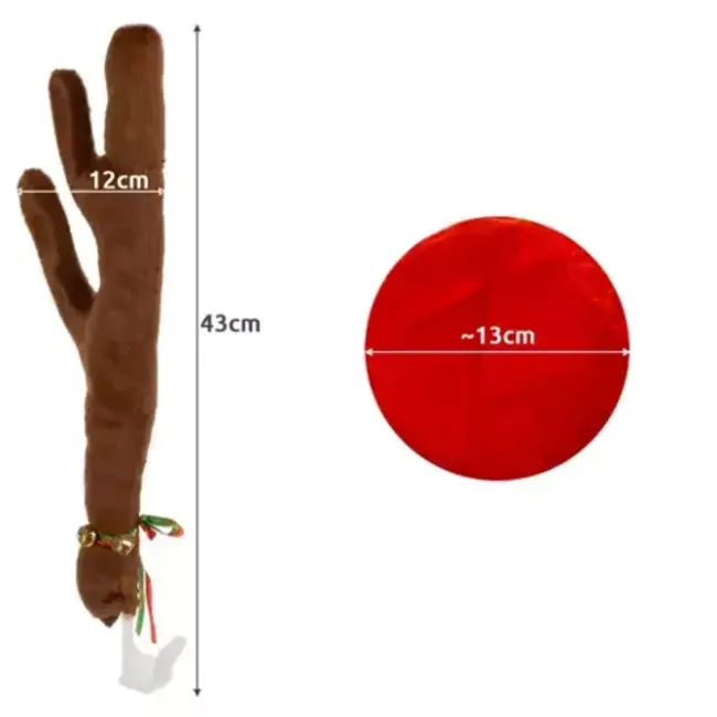 Xtrobb Kerst Auto Decoratie Set - Rendiergeweien en Rode Neus - Feestelijk en Opvallend