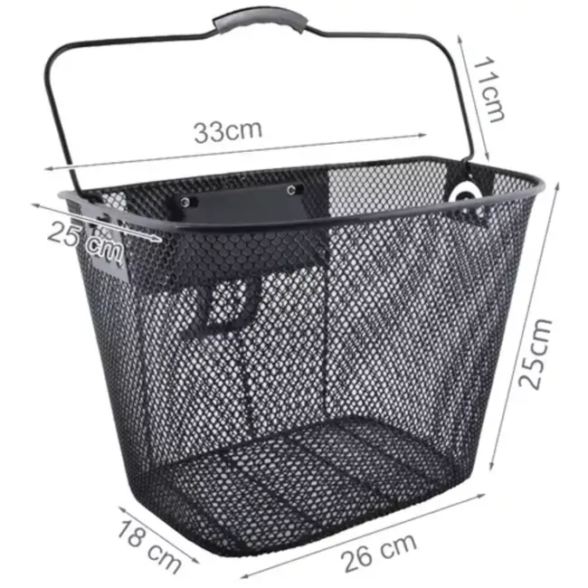 Trizand Metalen Fietsmand: Eenvoudige Montage en Ruime Opbergruimte