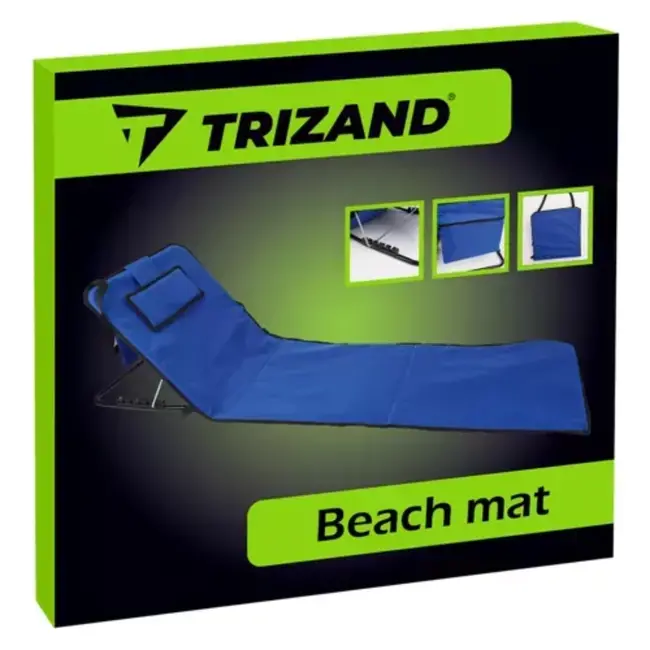 Trizand Strandmat met Rugleuning en Kussen - Ultiem Strandcomfort