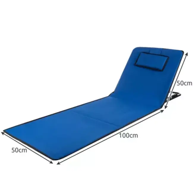 Trizand Strandmat met Rugleuning en Kussen - Ultiem Strandcomfort