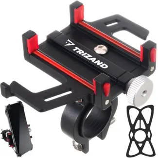 Trizand 2-in-1 Fiets Telefoonhouder - Veilig en Stabiel - Met Rubberen Band