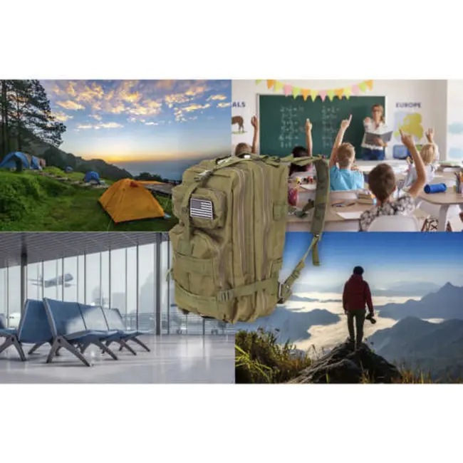 Trizand Kleine Groene Militaire Rugzak 26L: Ideaal voor Avonturiers