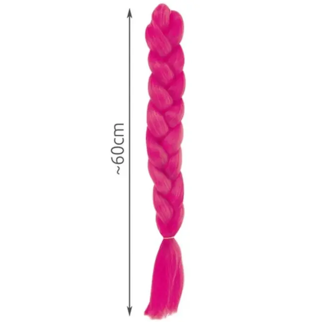 Soulima Synthetische Vlechtjes in Donkerroze - Levendige en Trendy Look - 60 cm
