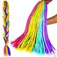 Soulima Synthetische Regenboogvlechtjes - 60 cm Lang - Multikleur