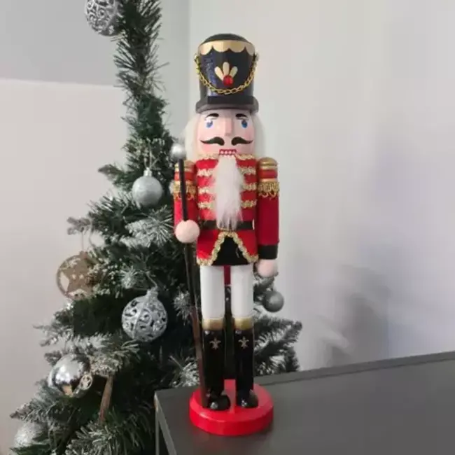 Ruhhy Decoratieve Houten Notenkraker 30 cm - Klassieke Kerstfiguur