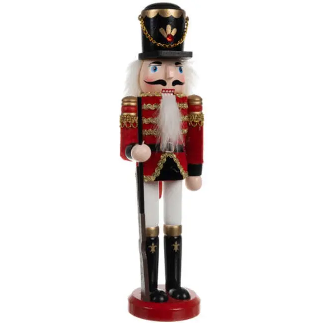 Ruhhy Decoratieve Houten Notenkraker 30 cm - Klassieke Kerstfiguur