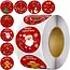 Ruhhy Kerststickers Rol - 500 Zelfklevende Stickers voor Feestelijke Versieringen