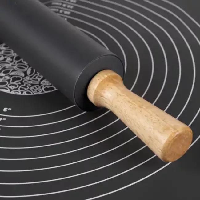 Ruhhy Siliconen Bakmat en Deegroller Set - Bakgemak en Precisie