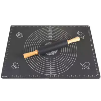 Ruhhy Siliconen Bakmat en Deegroller Set - Bakgemak en Precisie