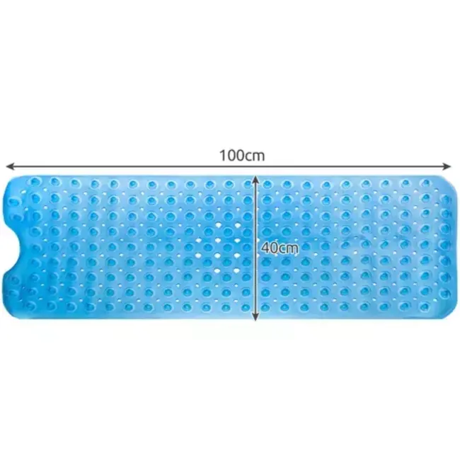 Ruhhy Antislip Badmat 100x40 cm - Blauw, Veilig en Comfortabel