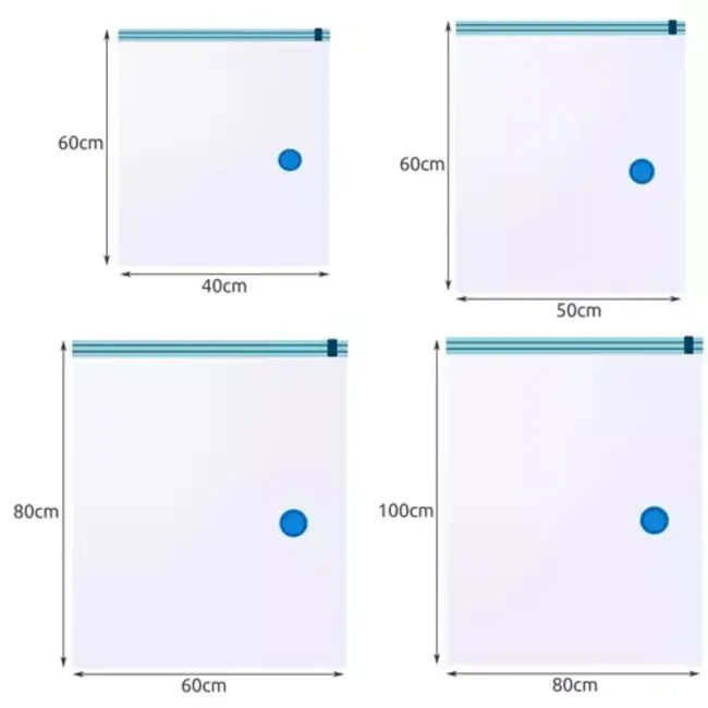 Ruhhy Vacuümzakken Set 10 Stuks - Bespaar Ruimte en Bescherm je Spullen