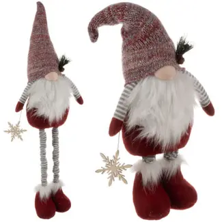 Ruhhy Telescopische Kerstgnome 82cm - Flexibele en Feestelijke Decoratie