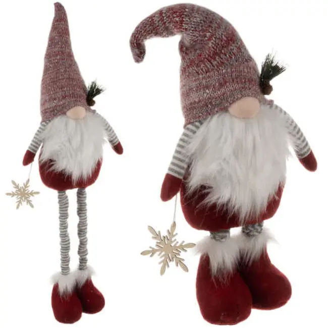 Ruhhy Telescopische Kerstgnome 82cm - Flexibele en Feestelijke Decoratie