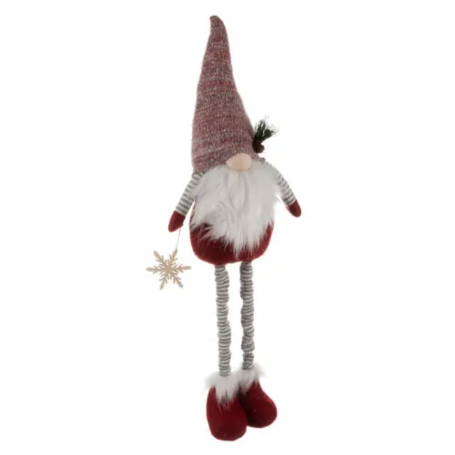 Ruhhy Telescopische Kerstgnome 82cm - Flexibele en Feestelijke Decoratie
