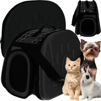 Purlov Transporter - Draagtas voor Honden en Katten - Zwart - Veilig en Duurzaam
