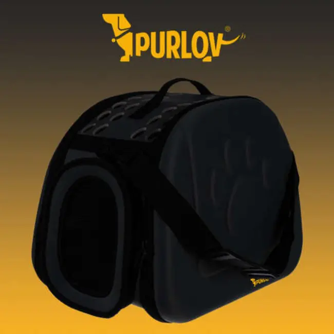 Purlov Transporter - Draagtas voor Honden en Katten - Zwart - Veilig en Duurzaam