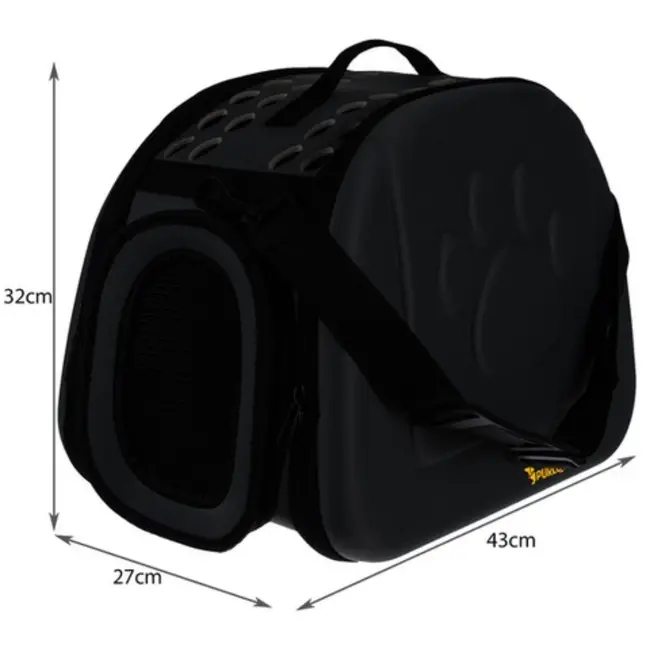 Purlov Transporter - Draagtas voor Honden en Katten - Zwart - Veilig en Duurzaam