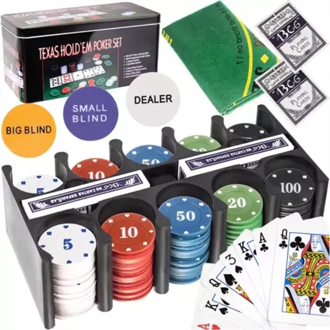 Malatec Alles-in-één Texas Poker Set - 200 Chips en Meer