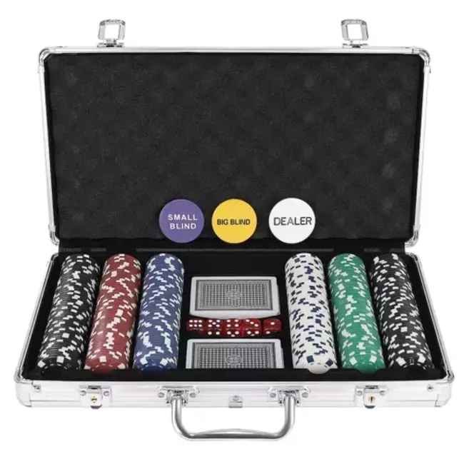 Malatec Poker Set met 300 Chips - Compleet en Veilig in Aluminium Koffer