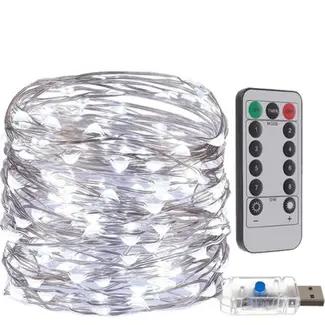 Malatec USB Kerstverlichting - 300 LED's in Koel Wit voor Sfeervolle Decoratie