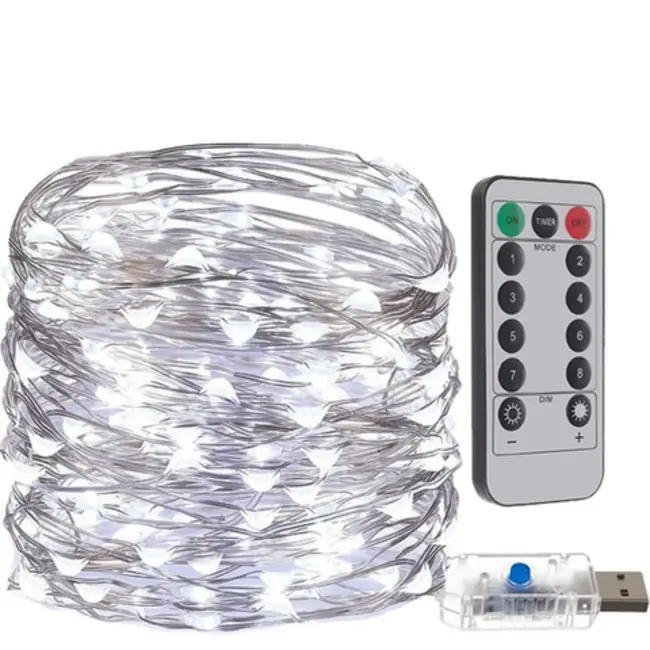 Malatec USB Kerstverlichting - 300 LED's in Koel Wit voor Sfeervolle Decoratie