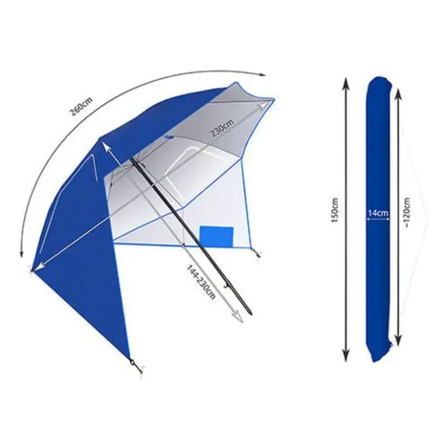 Malatec Strandparasol 260 cm: Ultieme Bescherming en Comfort