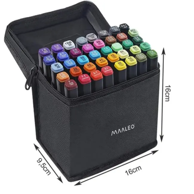 Maaleo Dubbelzijdige Markers - Set van 40 Stuks voor Creatieve Projecten