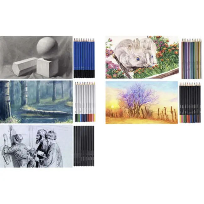 Maaleo Professionele Tekenset 74-delig - Complete Set in Stijlvol Etui