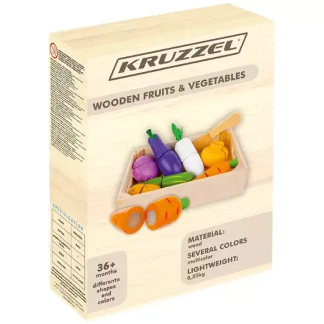 Kruzzel Houten Snijset: Educatief Speelgoed voor Jonge Chefs