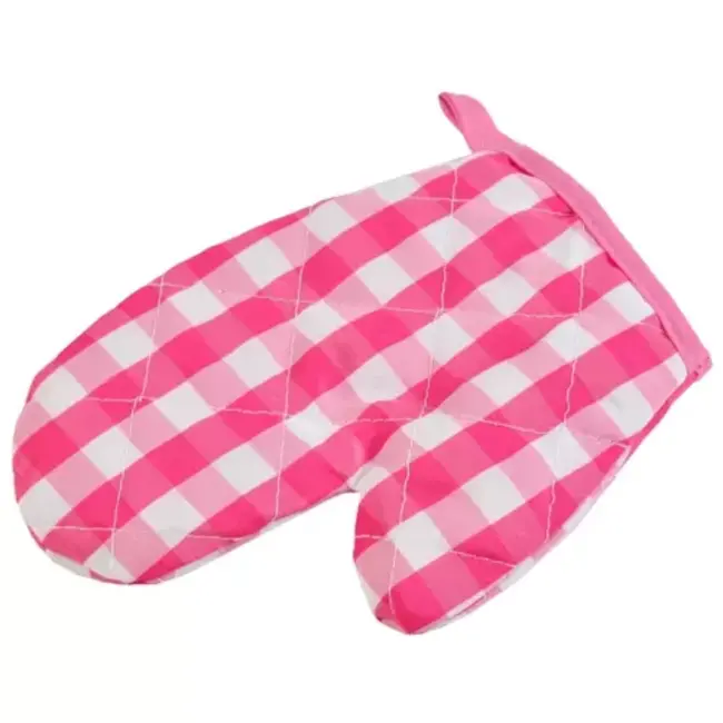 Kruzzel Kinderkookset - 7 Delige Chef Outfit - Roze-Wit Geruit - Stimuleer Culinaire Vaardigheden