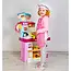 Kruzzel Kinderkookset - 7 Delige Chef Outfit - Roze-Wit Geruit - Stimuleer Culinaire Vaardigheden