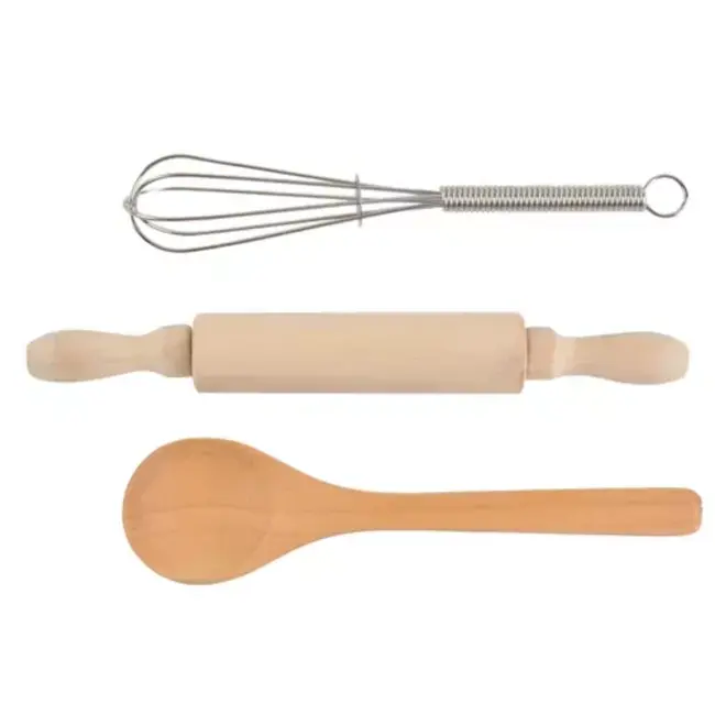 Kruzzel Kinderkookset - 7 Delige Chef Outfit - Roze-Wit Geruit - Stimuleer Culinaire Vaardigheden
