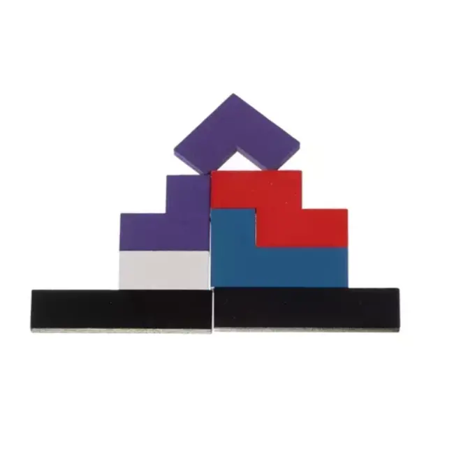 Kruzzel Houten Puzzel - Stimuleer Je Brein met 40 Kleurrijke Blokken