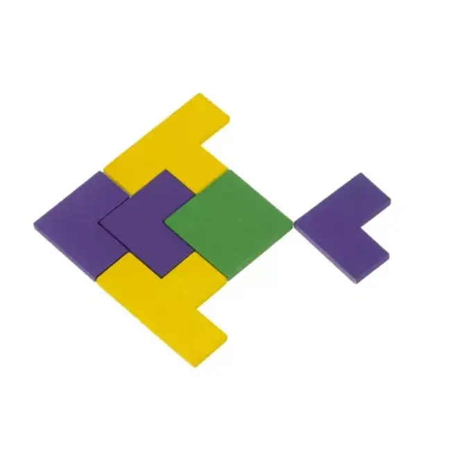 Kruzzel Houten Puzzel - Stimuleer Je Brein met 40 Kleurrijke Blokken